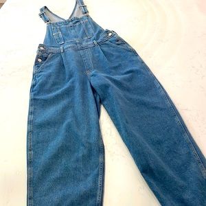 100% cotton denim overalls with pleats